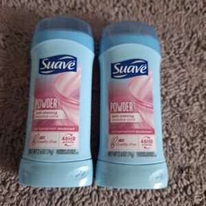 2 Pack Suave Antiperspirant Deodorant 2.6oz 48 Hour, Invisible Solid-‎ POWDER